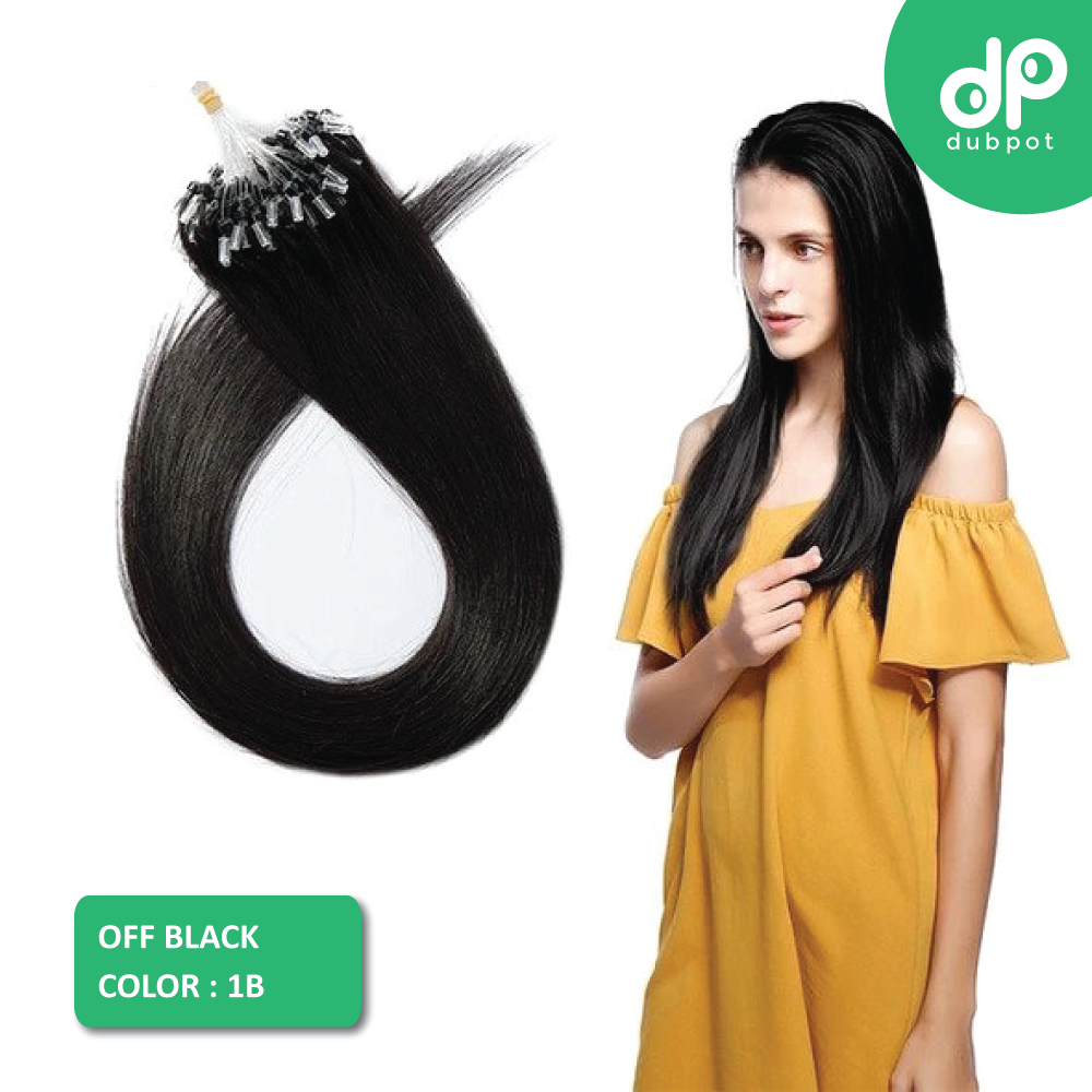 Micro Loop 16"-24" 0.5g/S 100pcs Straight Bead Hair Extensions Non-Remy Human Hair Extensions Micro Ring Extensions