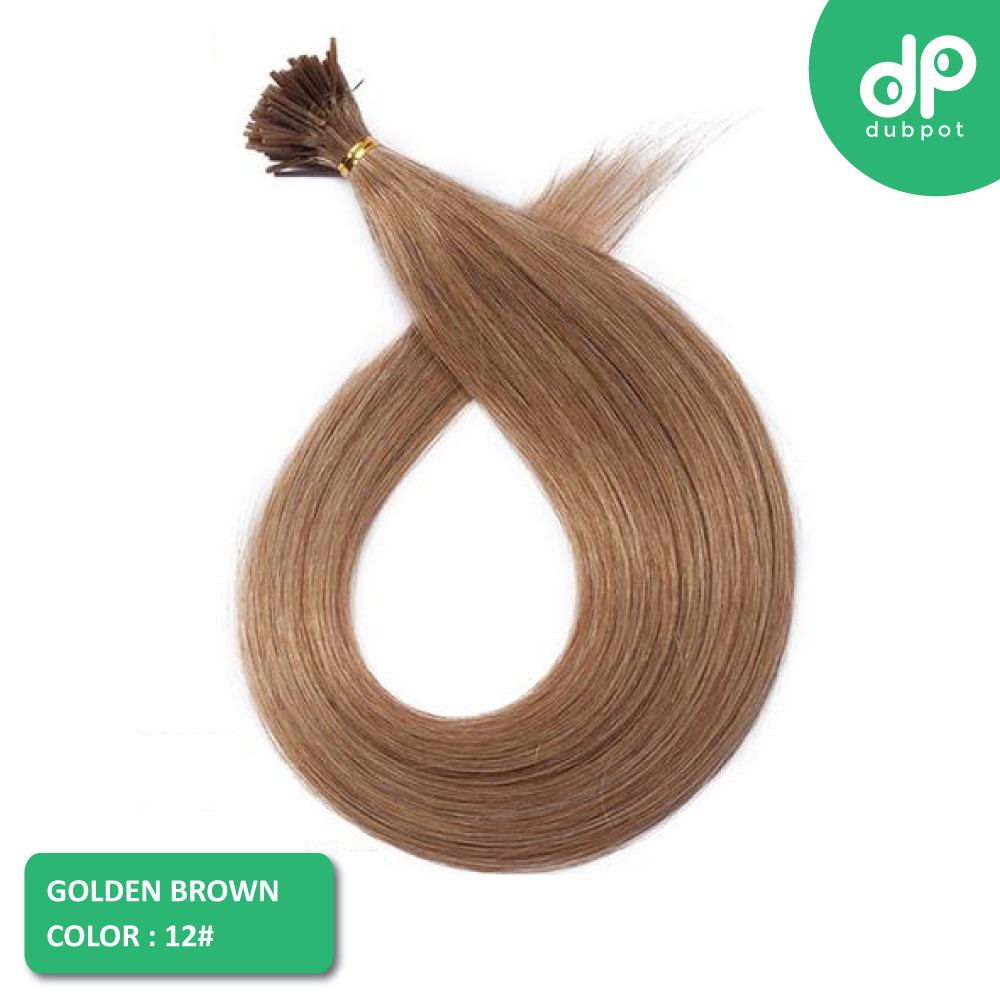 Stick / I Tip Straight Hair Extensions 16-22 Inch 100 Keratin Pre bonded Strands Non-Remy I Tip 100% Real Human Hair 0.5g/s