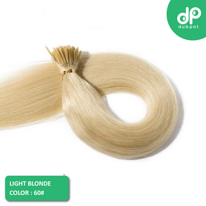 Stick / I Tip Straight Hair Extensions 16-22 Inch 100 Keratin Pre bonded Strands Non-Remy I Tip 100% Real Human Hair 0.5g/s