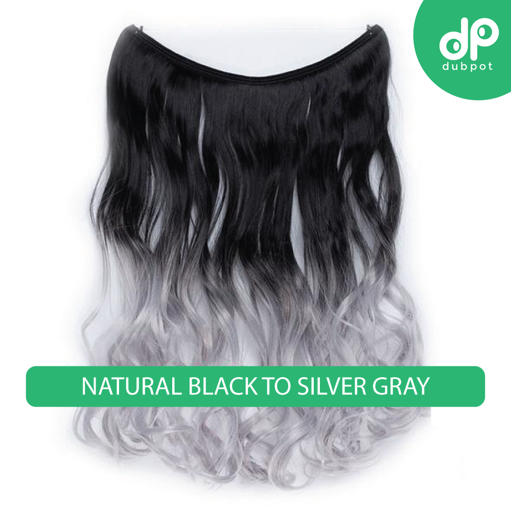 Dubpot 20 inch Invisible Wire No Clip One Piece Hair Extension flip in false hair Hairpieces Synthetic hair for women