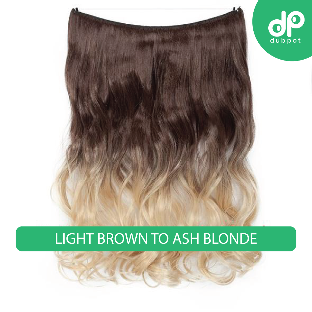 Dubpot 20 inch Invisible Wire No Clip One Piece Hair Extension flip in false hair Hairpieces Synthetic hair for women