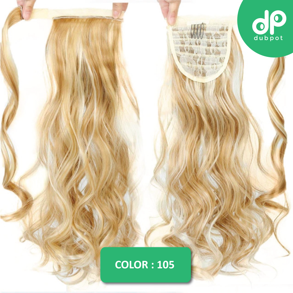 Straight Clip In Hair Tail False Hair 24" 120g Ponytail Hairpiece With Hairpins Synthetic Hair Pony Tail Hair Extensions