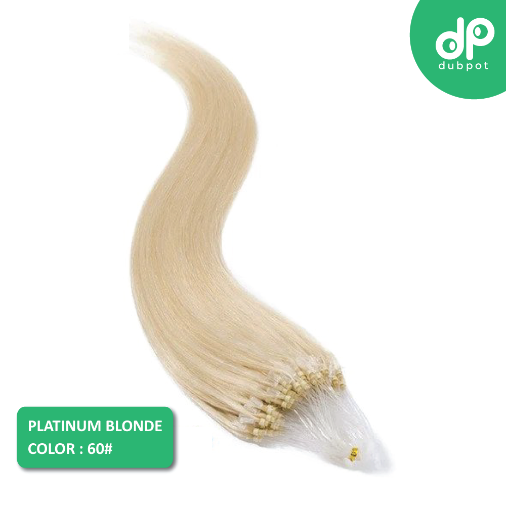 Micro Loop 16"-24" 0.5g/S 100pcs Straight Bead Hair Extensions Non-Remy Human Hair Extensions Micro Ring Extensions