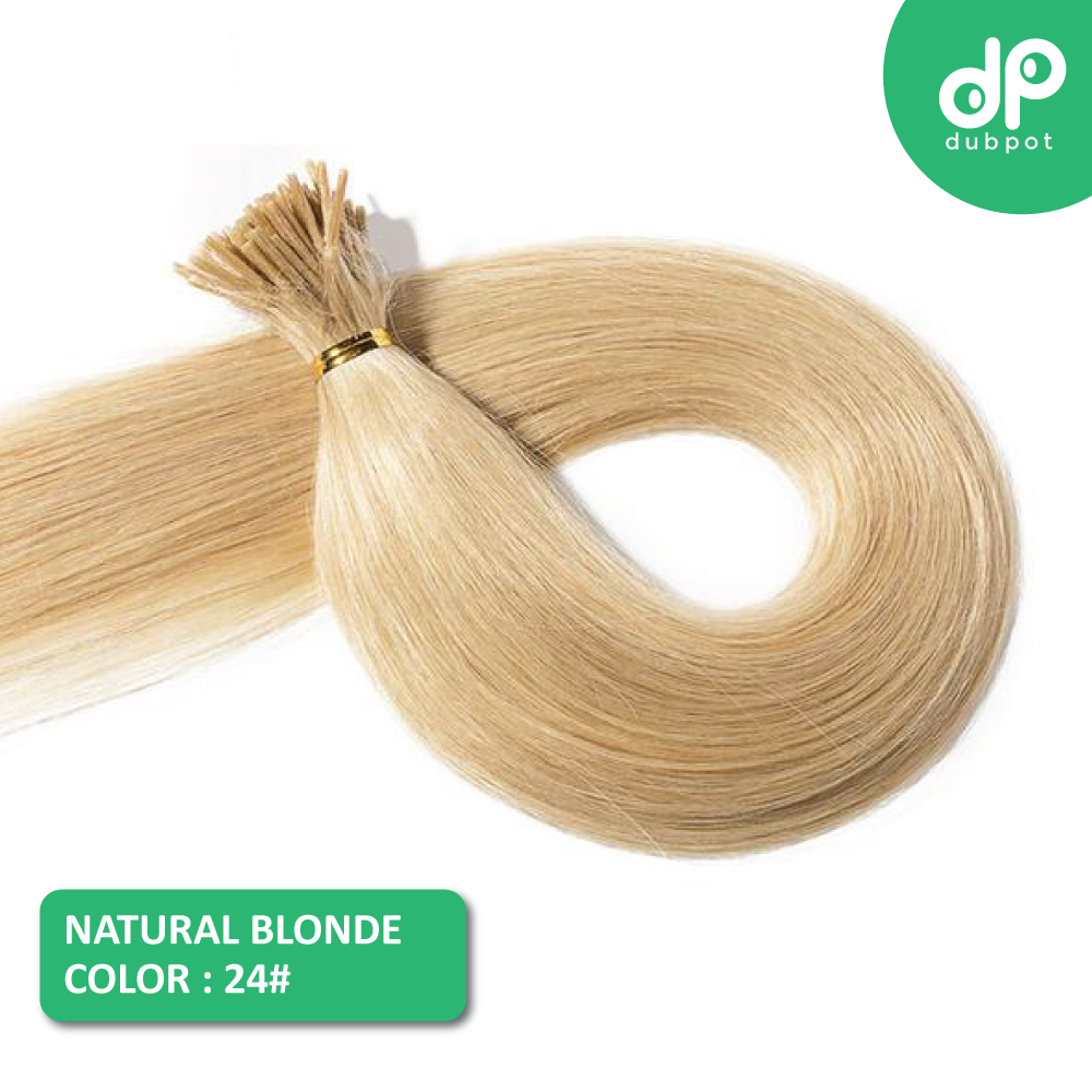 Stick / I Tip Straight Hair Extensions 16-22 Inch 100 Keratin Pre bonded Strands Non-Remy I Tip 100% Real Human Hair 0.5g/s