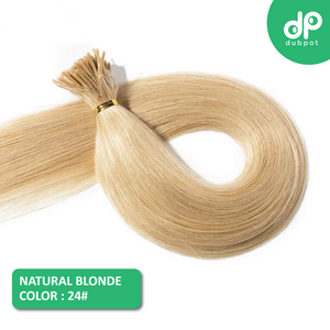 Stick / I Tip Straight Hair Extensions 16-22 Inch 100 Keratin Pre bonded Strands Non-Remy I Tip 100% Real Human Hair 0.5g/s