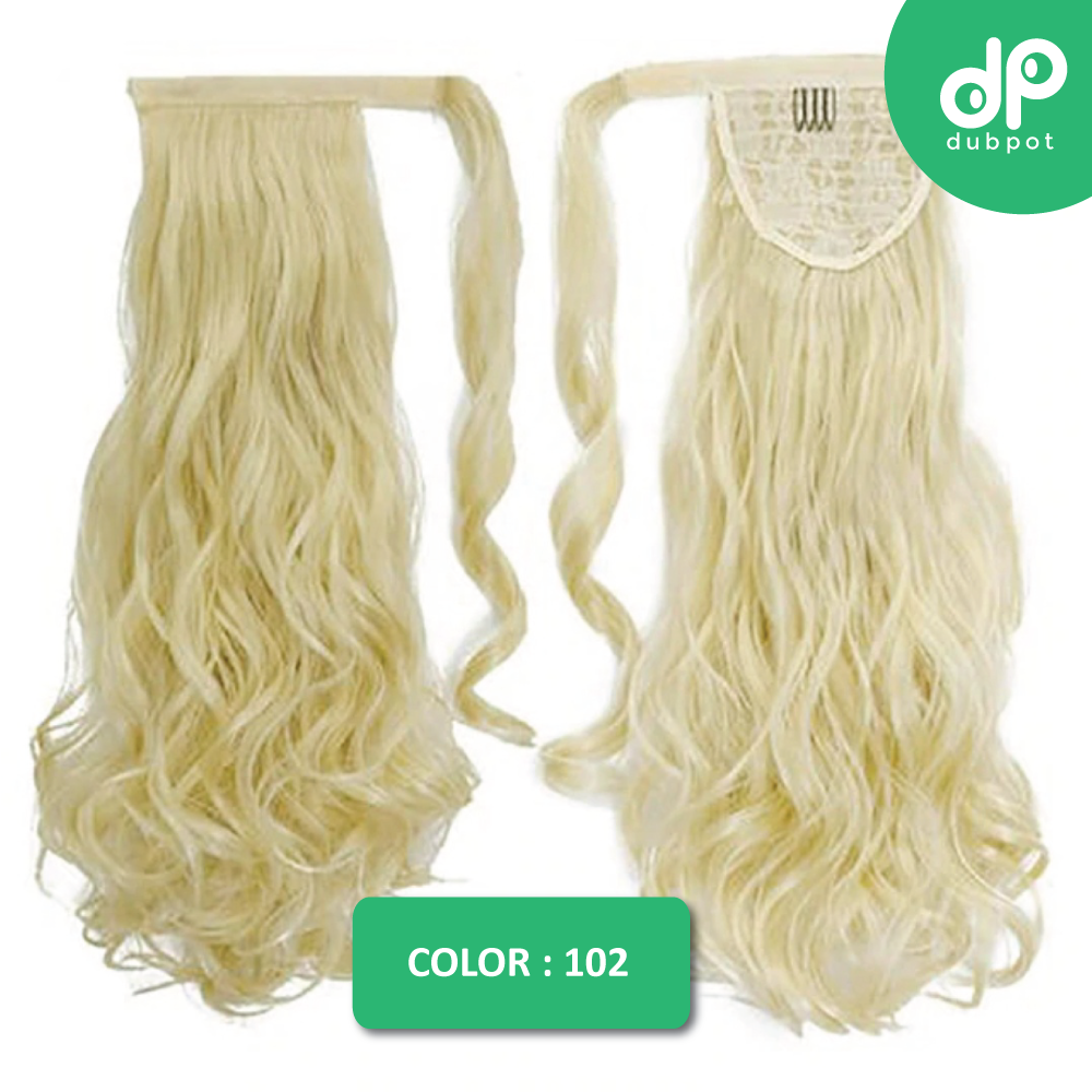 Straight Clip In Hair Tail False Hair 24" 120g Ponytail Hairpiece With Hairpins Synthetic Hair Pony Tail Hair Extensions