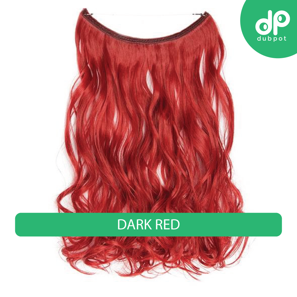 Dubpot 20 inch Invisible Wire No Clip One Piece Hair Extension flip in false hair Hairpieces Synthetic hair for women
