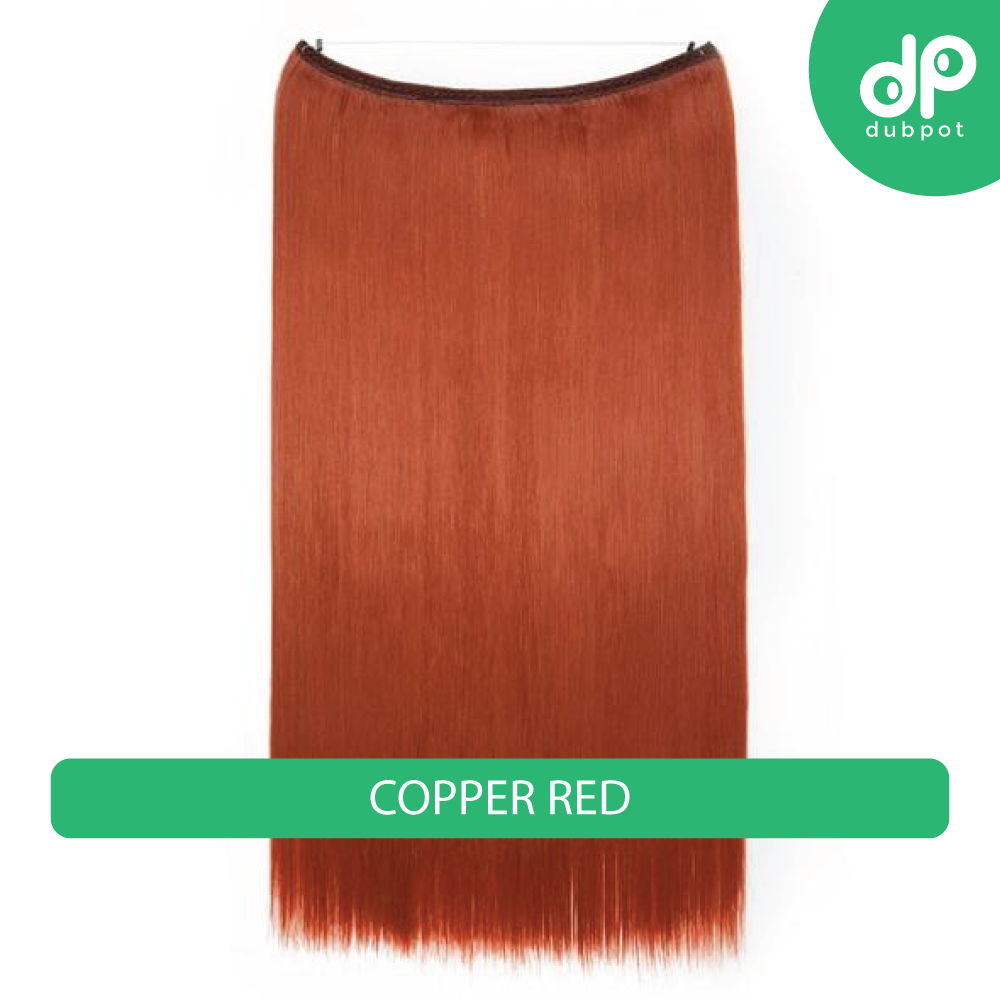 Dubpot 20 inch Invisible Wire No Clip One Piece Hair Extension flip in false hair Hairpieces Synthetic hair for women