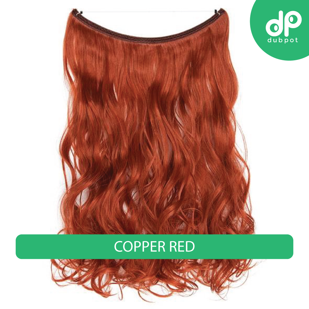 Dubpot 20 inch Invisible Wire No Clip One Piece Hair Extension flip in false hair Hairpieces Synthetic hair for women