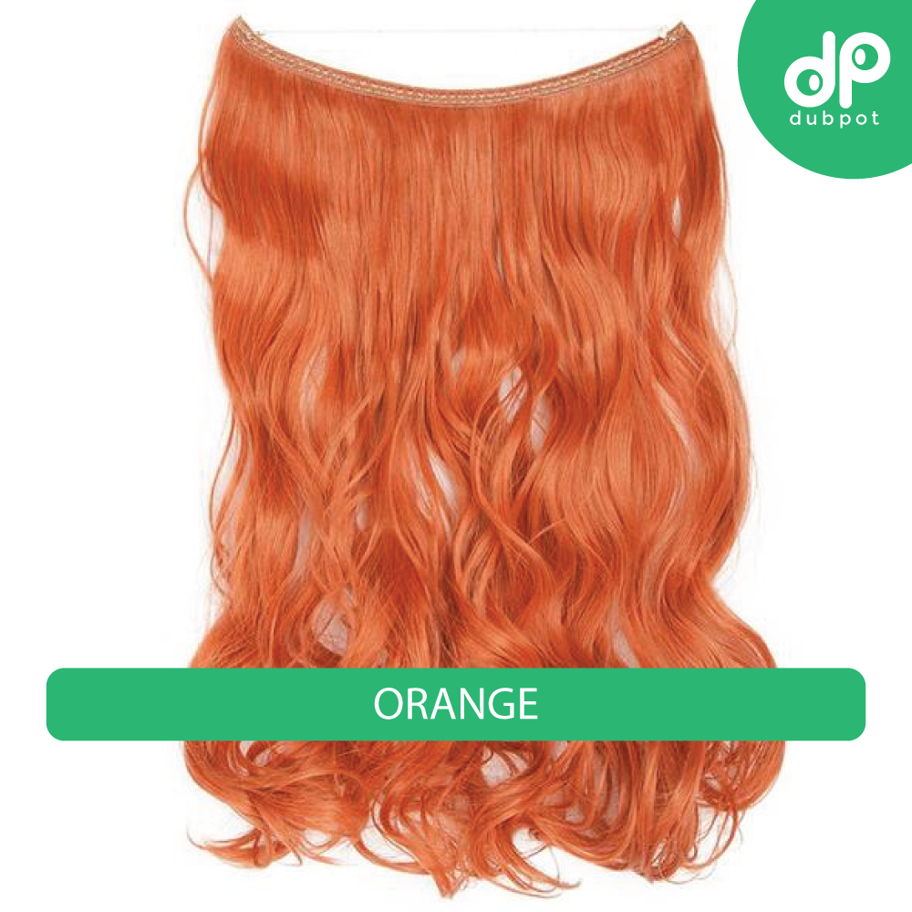 Dubpot 20 inch Invisible Wire No Clip One Piece Hair Extension flip in false hair Hairpieces Synthetic hair for women