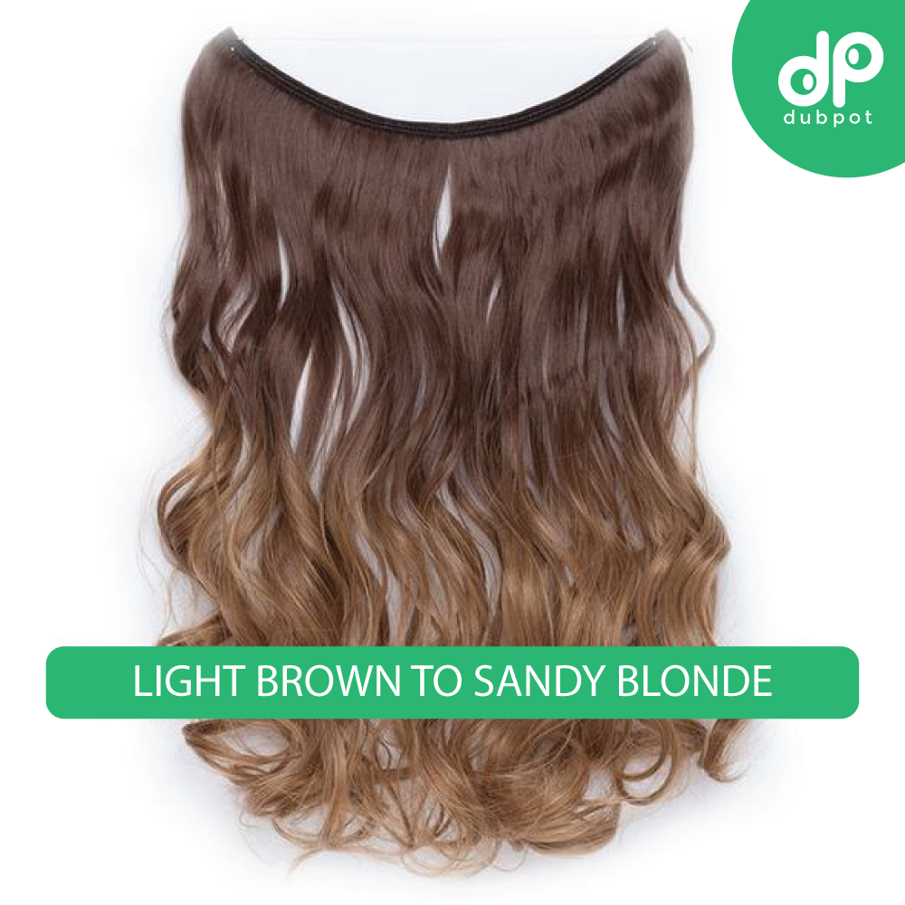 Dubpot 20 inch Invisible Wire No Clip One Piece Hair Extension flip in false hair Hairpieces Synthetic hair for women