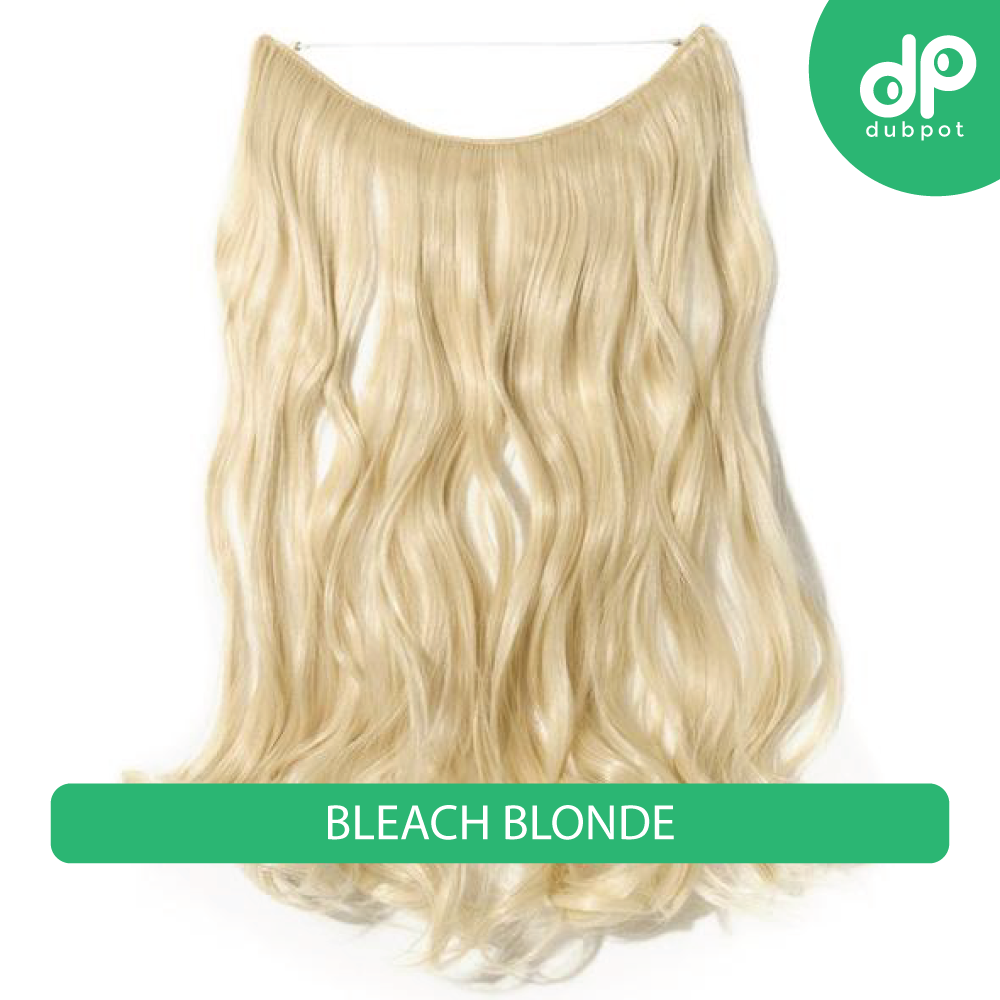 Dubpot 20 inch Invisible Wire No Clip One Piece Hair Extension flip in false hair Hairpieces Synthetic hair for women