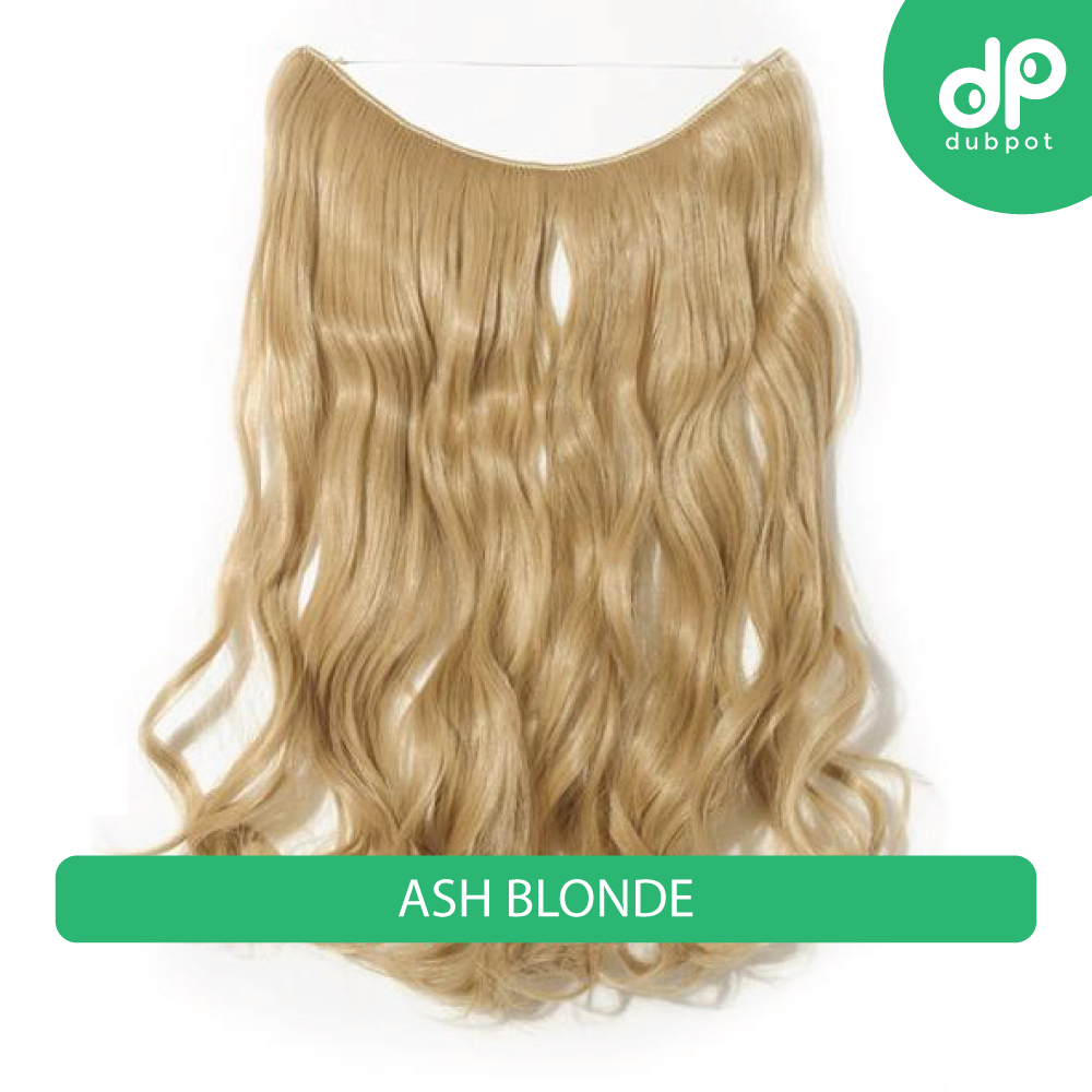 Dubpot 20 inch Invisible Wire No Clip One Piece Hair Extension flip in false hair Hairpieces Synthetic hair for women