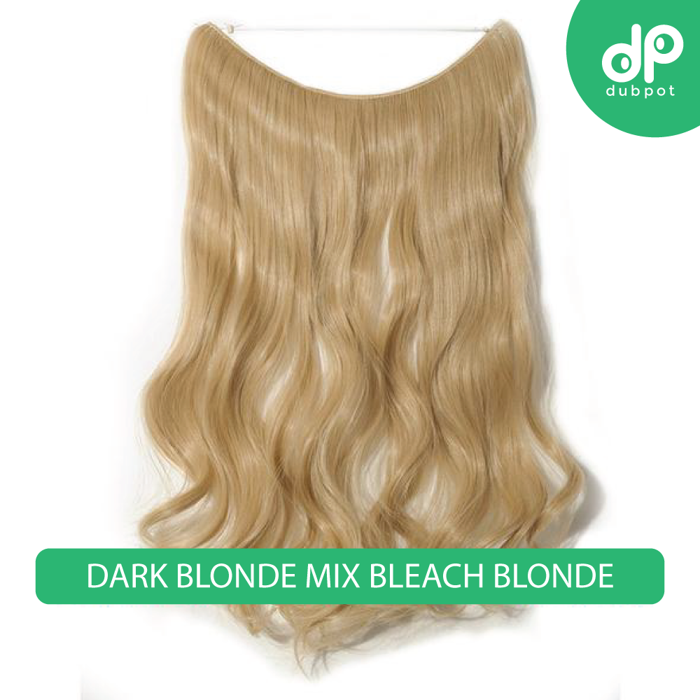Dubpot 20 inch Invisible Wire No Clip One Piece Hair Extension flip in false hair Hairpieces Synthetic hair for women