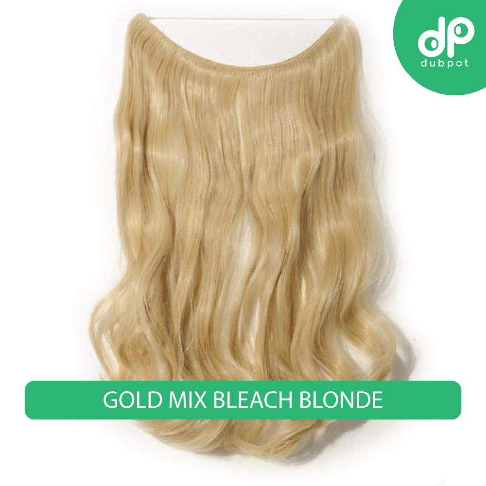 Dubpot 20 inch Invisible Wire No Clip One Piece Hair Extension flip in false hair Hairpieces Synthetic hair for women