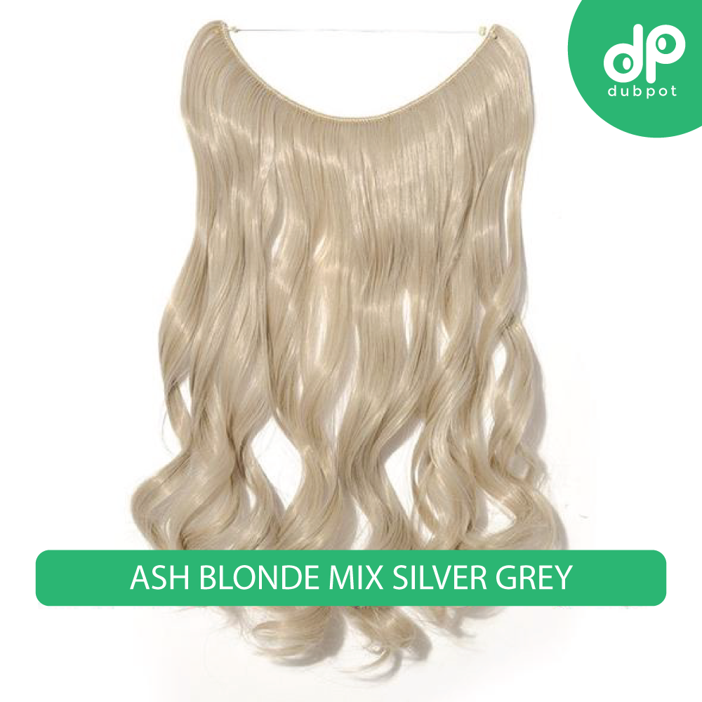 Dubpot 20 inch Invisible Wire No Clip One Piece Hair Extension flip in false hair Hairpieces Synthetic hair for women