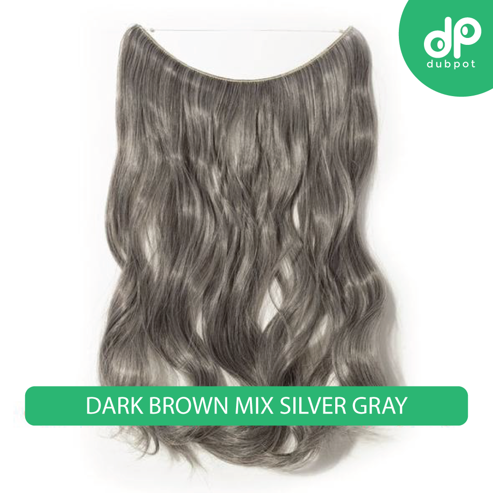 Dubpot 20 inch Invisible Wire No Clip One Piece Hair Extension flip in false hair Hairpieces Synthetic hair for women