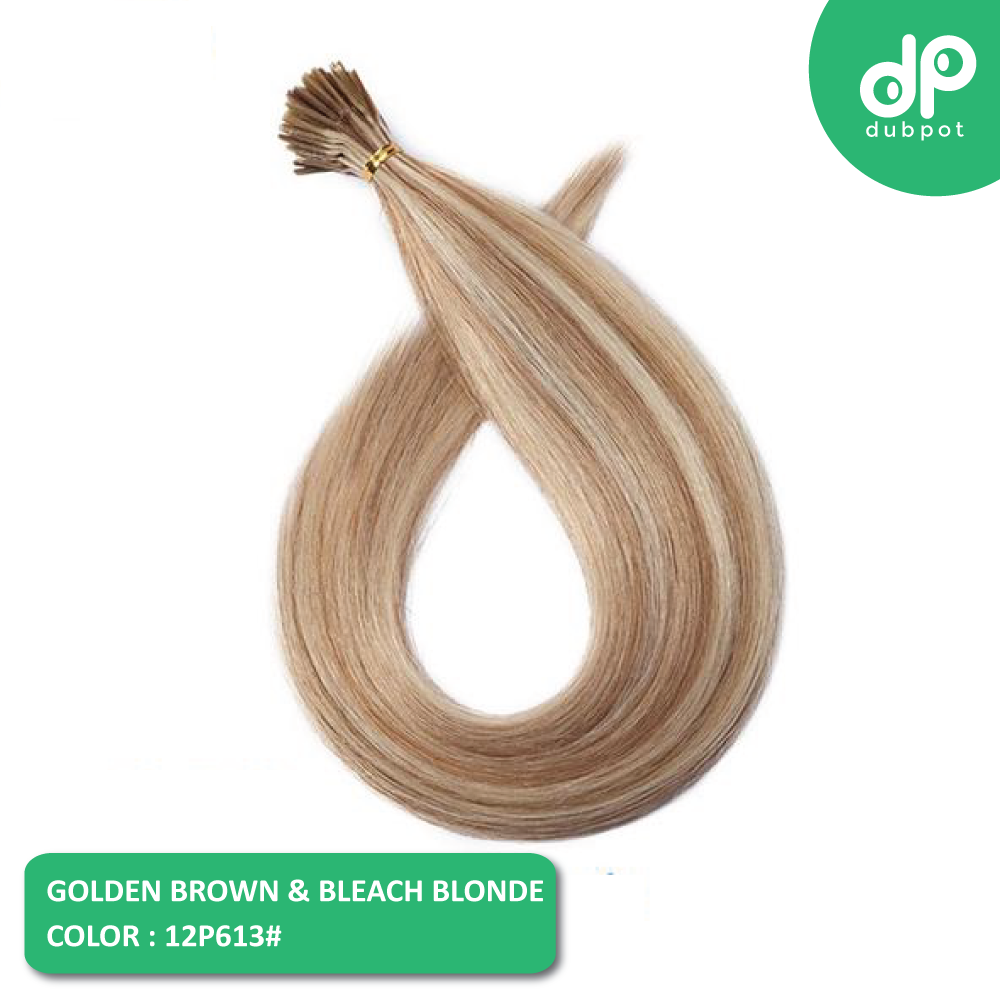 Stick / I Tip Straight Hair Extensions 16-22 Inch 100 Keratin Pre bonded Strands Non-Remy I Tip 100% Real Human Hair 0.5g/s
