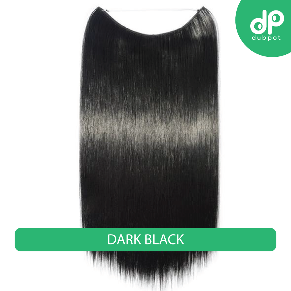 Dubpot 20 inch Invisible Wire No Clip One Piece Hair Extension flip in false hair Hairpieces Synthetic hair for women