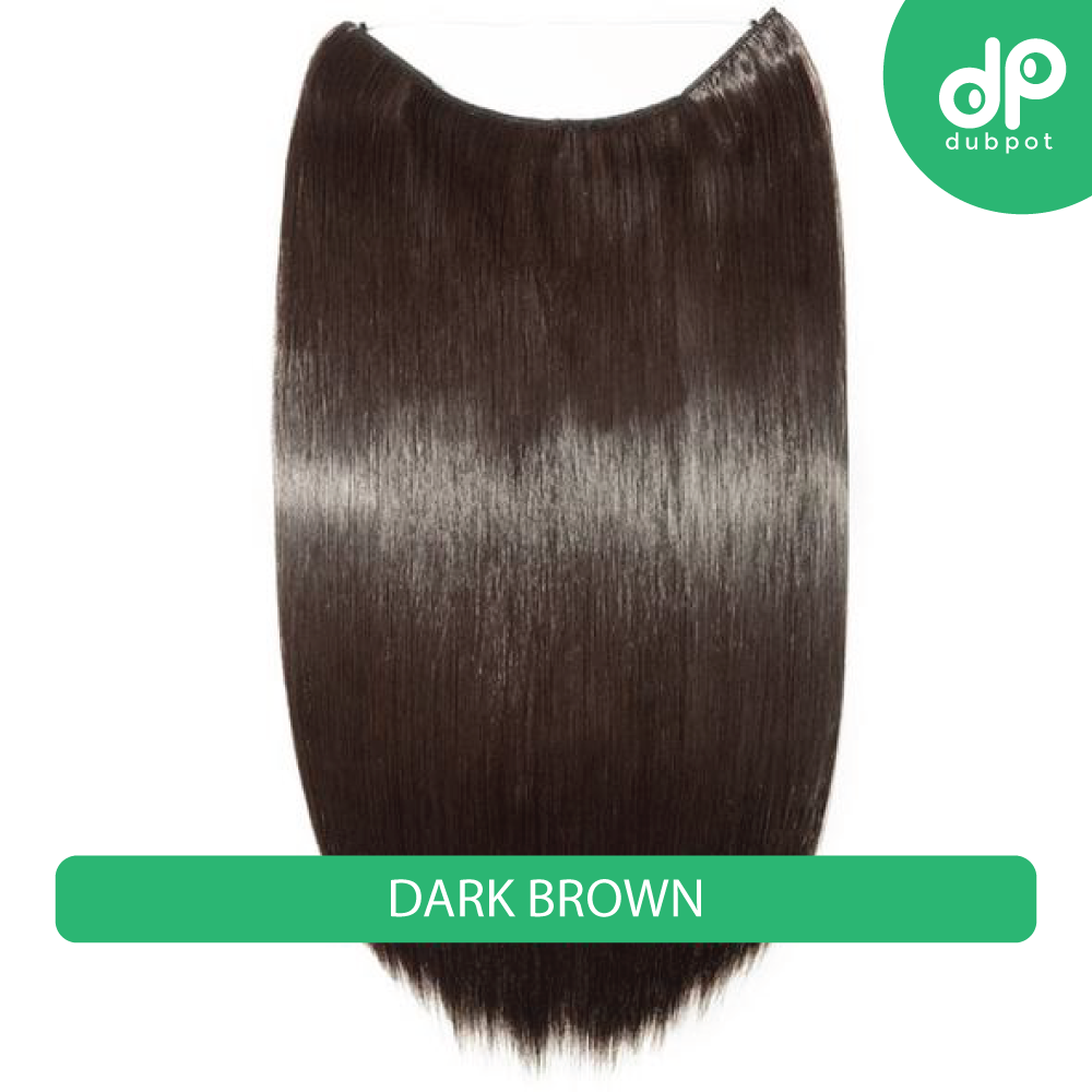 Dubpot 20 inch Invisible Wire No Clip One Piece Hair Extension flip in false hair Hairpieces Synthetic hair for women