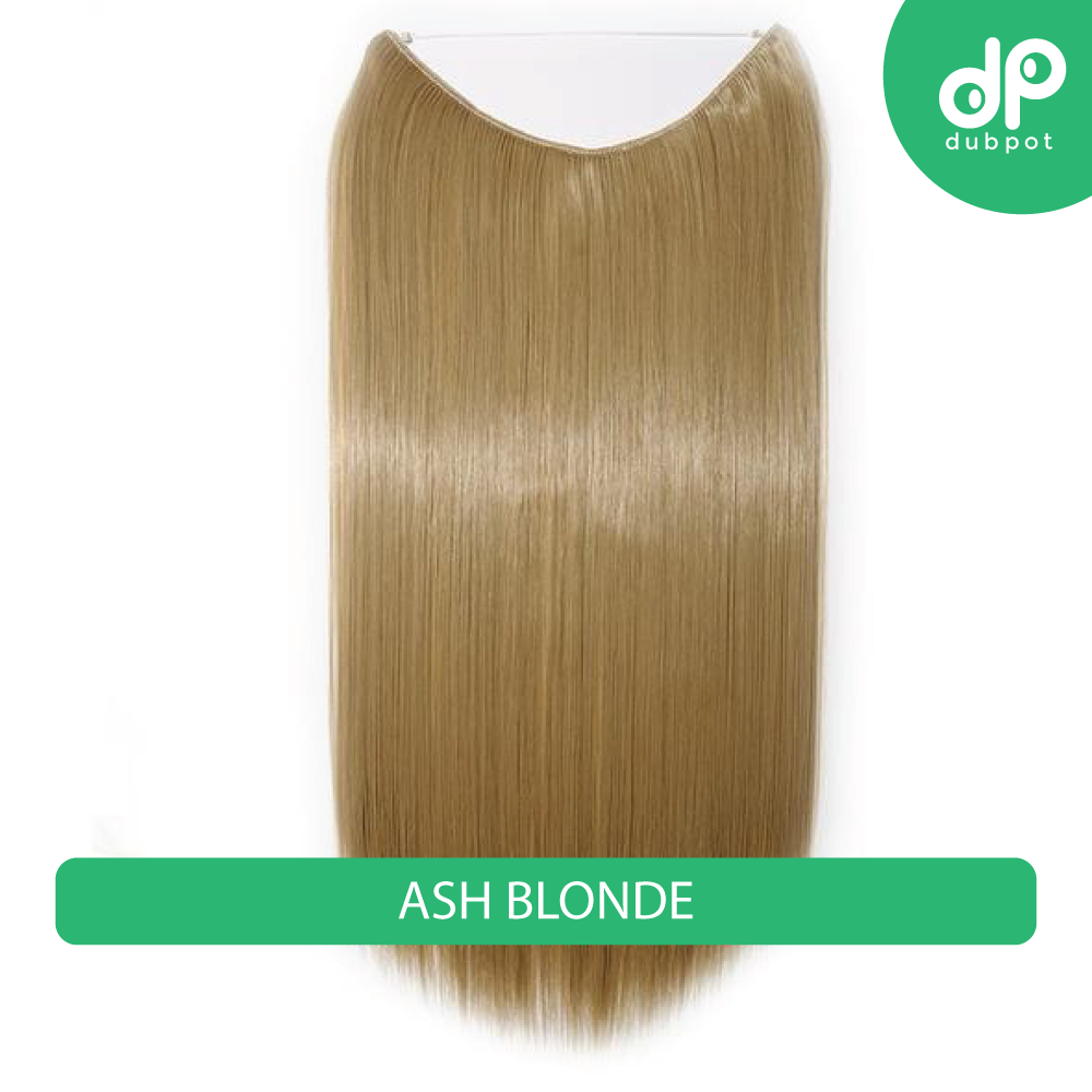 Dubpot 20 inch Invisible Wire No Clip One Piece Hair Extension flip in false hair Hairpieces Synthetic hair for women