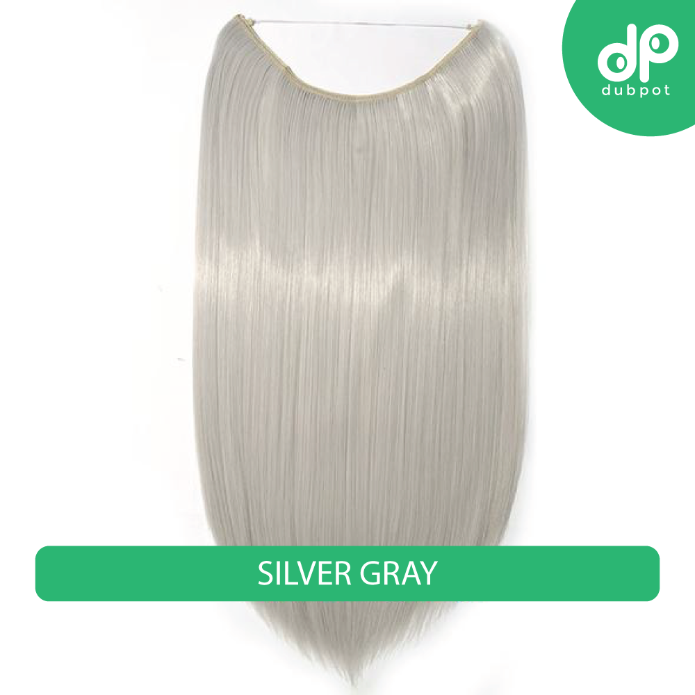 Dubpot 20 inch Invisible Wire No Clip One Piece Hair Extension flip in false hair Hairpieces Synthetic hair for women