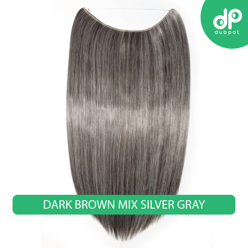 Dubpot 20 inch Invisible Wire No Clip One Piece Hair Extension flip in false hair Hairpieces Synthetic hair for women