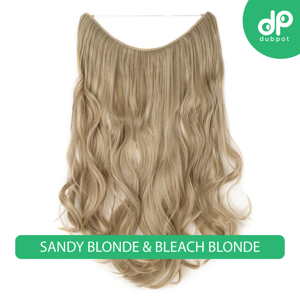 Dubpot 20 inch Invisible Wire No Clip One Piece Hair Extension flip in false hair Hairpieces Synthetic hair for women