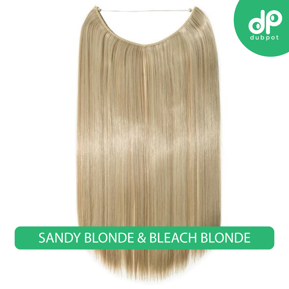 Dubpot 20 inch Invisible Wire No Clip One Piece Hair Extension flip in false hair Hairpieces Synthetic hair for women