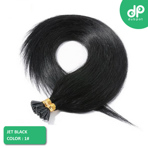 Stick / I Tip Straight Hair Extensions 16-22 Inch 100 Keratin Pre bonded Strands Non-Remy I Tip 100% Real Human Hair 0.5g/s