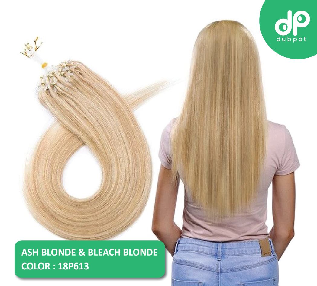Micro Loop 16"-24" 0.5g/S 100pcs Straight Bead Hair Extensions Non-Remy Human Hair Extensions Micro Ring Extensions