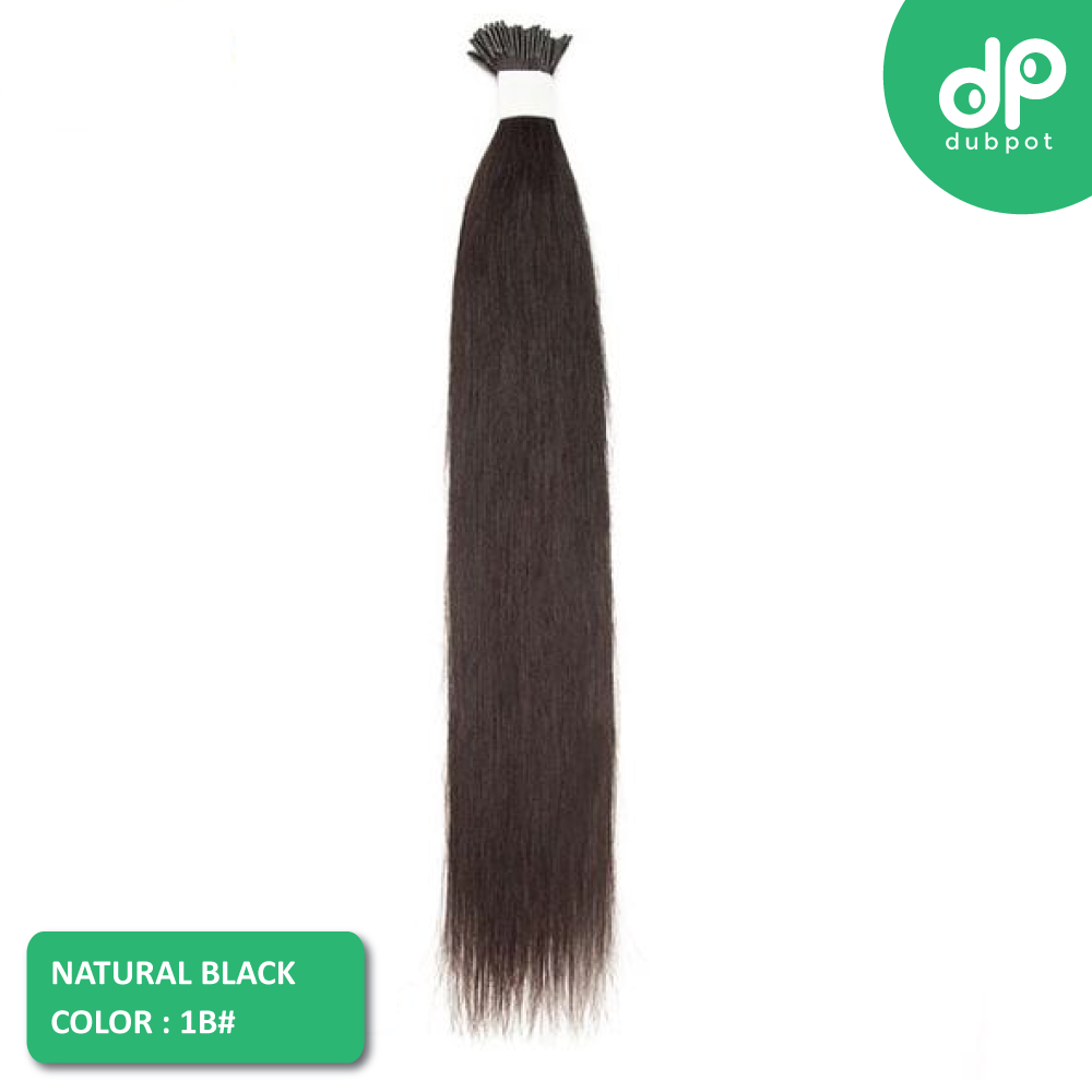 Stick / I Tip Straight Hair Extensions 16-22 Inch 100 Keratin Pre bonded Strands Non-Remy I Tip 100% Real Human Hair 0.5g/s