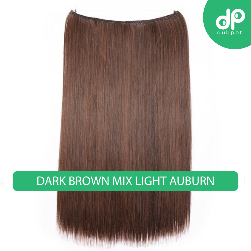 Dubpot 20 inch Invisible Wire No Clip One Piece Hair Extension flip in false hair Hairpieces Synthetic hair for women