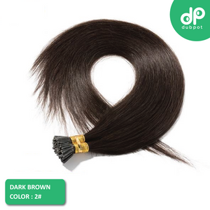 Stick / I Tip Straight Hair Extensions 16-22 Inch 100 Keratin Pre bonded Strands Non-Remy I Tip 100% Real Human Hair 0.5g/s