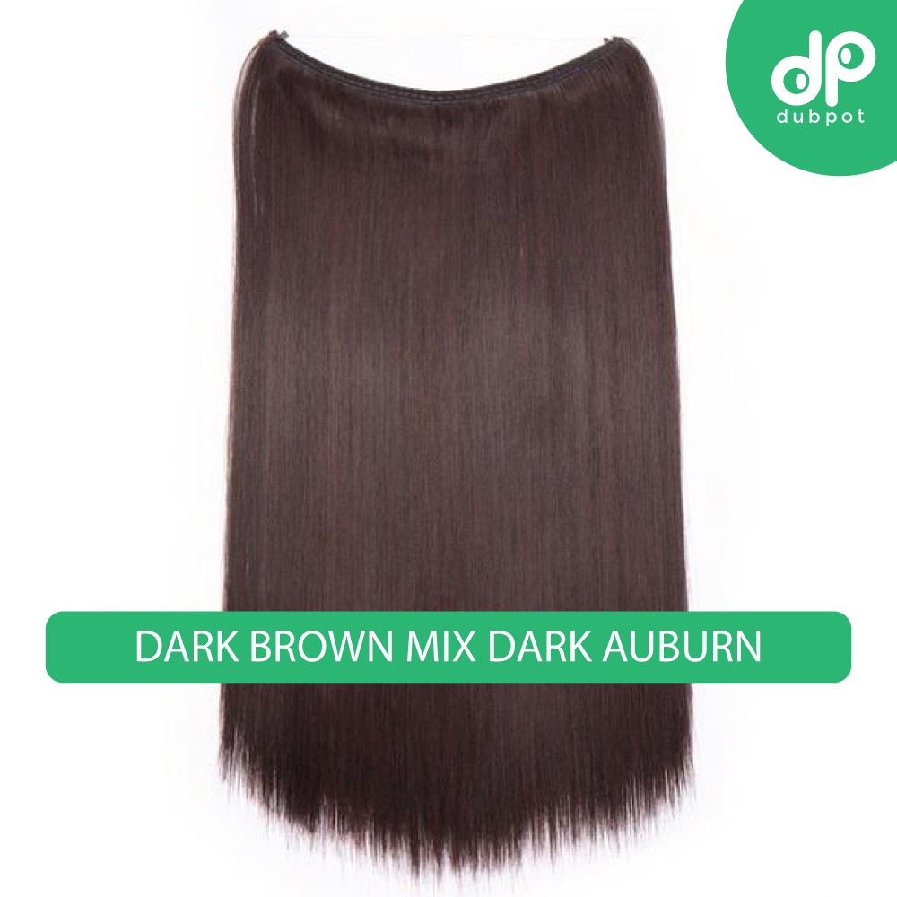 Dubpot 20 inch Invisible Wire No Clip One Piece Hair Extension flip in false hair Hairpieces Synthetic hair for women
