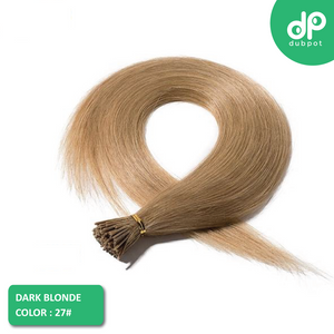 Stick / I Tip Straight Hair Extensions 16-22 Inch 100 Keratin Pre bonded Strands Non-Remy I Tip 100% Real Human Hair 0.5g/s