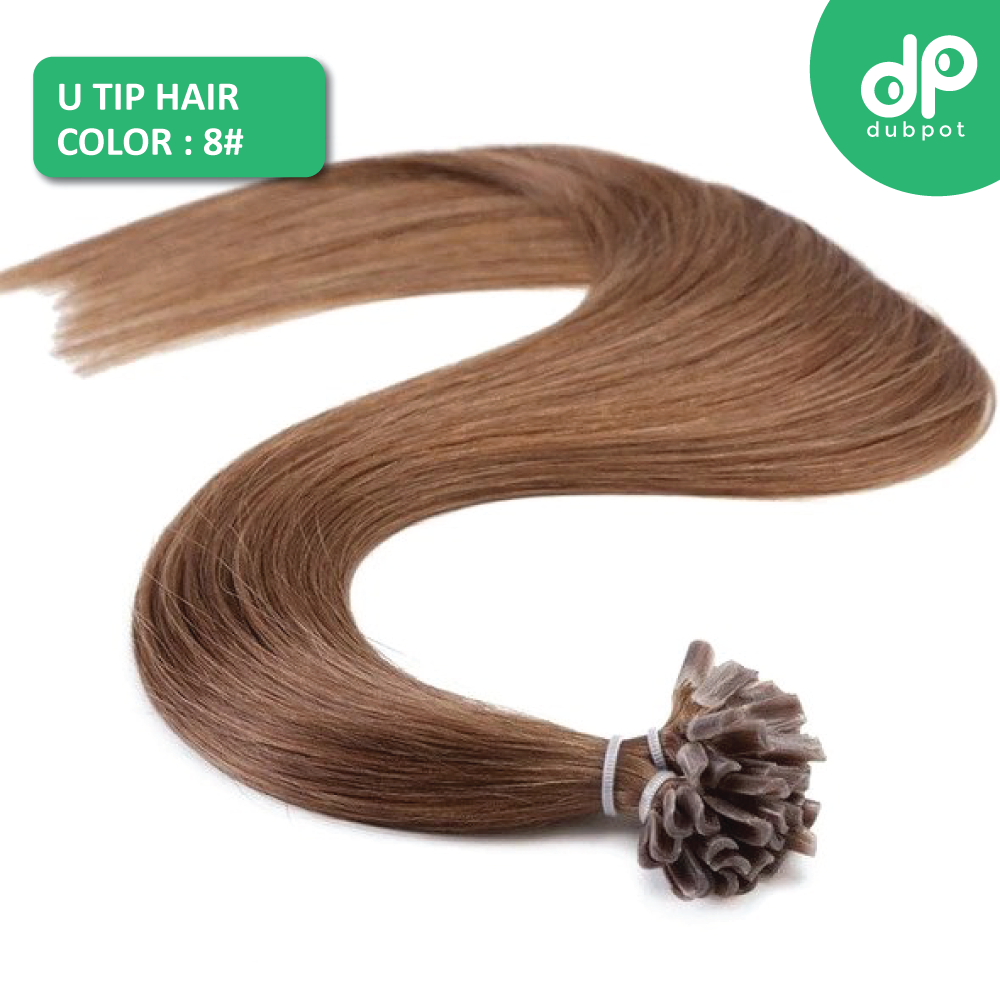 U Tip Straight Keratin Capsules Human Fusion Hair Nail Machine Made Remy Pre Bonded Hair Extension 16" 20" 24" 1g/s 50g