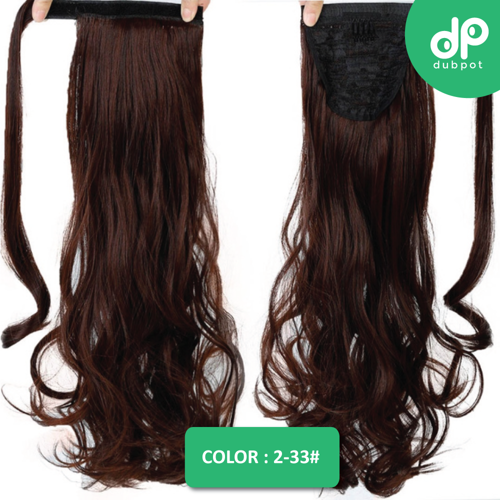 Straight Clip In Hair Tail False Hair 24" 120g Ponytail Hairpiece With Hairpins Synthetic Hair Pony Tail Hair Extensions