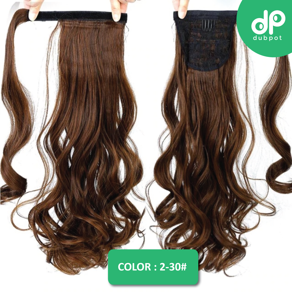 Straight Clip In Hair Tail False Hair 24" 120g Ponytail Hairpiece With Hairpins Synthetic Hair Pony Tail Hair Extensions